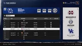 2 Kentucky vs LSU