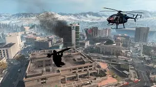 Destroying a helicopter in Warzone