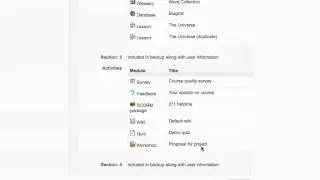 Moodle - Course restore