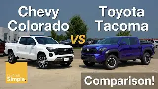 2024 Chevy Colorado vs 2024 Toyota Tacoma | Side by Side Comparison!