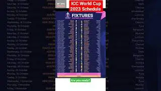 Fixtures ICC World Cup 2023 #iccworldcup2023schedule #iccworldcup2023fixture