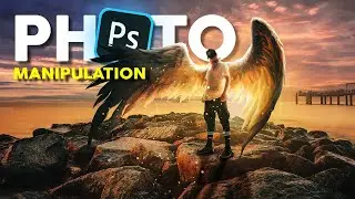 photo manipulation - Angel of light  Tutorial in adobe photoshop cc mac / windows
