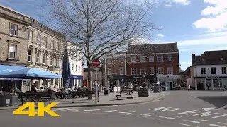 Wimborne Minster Walk: Town Centre【4K】