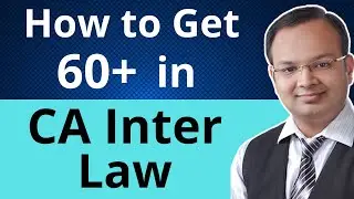 How to Get 60+ in CA Inter Law | How to Get Exemption in CA Inter Law 