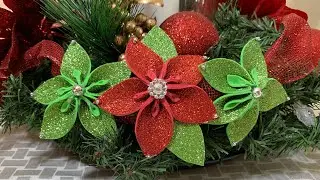 poinsettia flowers made of foam