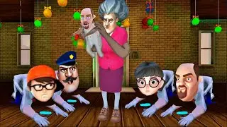 Scary Teacher vs Roblox Piggy, Ice Scream, Mr Meat Run Away from Granny   Game Animation