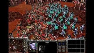 Warcraft 3 Versus - 60 Felguards (IIIidari) Vs 80 Night Elf Archers - (Full Upgrades)
