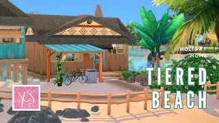 tiered beach holiday home // the sims 4 speed build