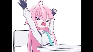 Just Hoshino Yawning (nothing else) [blue archive]