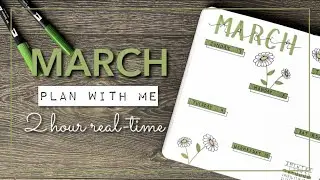 REAL-TIME PLAN WITH ME || March 2021 Bullet Journal Setup