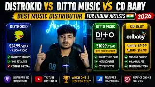 DistroKid vs Ditto Music vs CD Baby (2026) | Best Music Distributor for Indian Artists? 🇮🇳