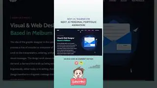 ⚡️Next js 14 Personal Portfolio Animation Using Tailwind CSS 