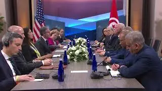 Secretary of State Antony J  Blinken meets with Tunisian President Kais Saied in Washington, D C