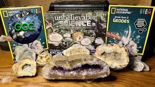 Testing National Geographic and unbelievable SCIENCE “Crack Your Own Geode” KITS! |  #hitechdiamond