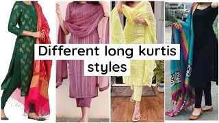 Different types of long straight kurtis/Trending long kurtis #latestkurtidesigns