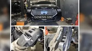замена тормозных колодок - замена тормозного диска .... genesis g90