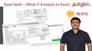 Excel Learning in தமிழ்(Tamil) - Goal Seek Function (What if Analysis) - (with exercise file)