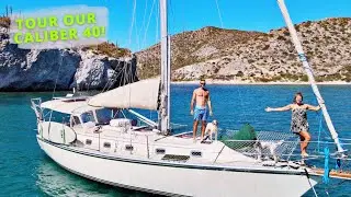 BOAT TOUR: This Bluewater Cruiser is Our Tiny Floating Home - Caliber 40 LRC [Making Our Way Ep 73]