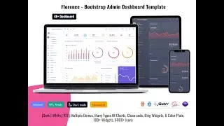 Most Attractive Admin Panel Dashboard of Florence Bootstrap UI Kit