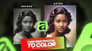 Turn Black & White Photos to Color in Affinity studio | Simple clicks