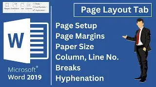 Page Setup Block - Page Setup In Word in Hindi – Page Layout Tab - सीखे पेज सेटअप करना Ms-Word में?