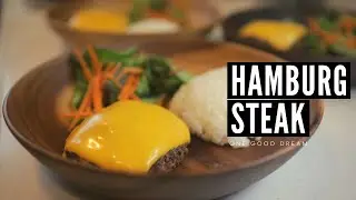 HAMBURG STEAK | Tasty Japanese hamburger steak with cheddar cheese | vlog Japan [Salisbury Steak]