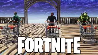 *INSANE* FORTNITE MARIO KART RACE! HUGE SHOPPING CART RACE!!! (PLAYGROUND MODE!)