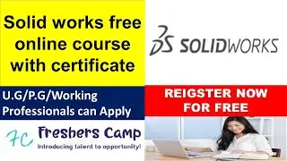 Solidworks free online course | Learning SOLIDWORKS : For Students, Engineers, and Designers