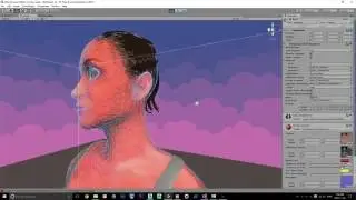 Skin subsurface scattering example (Unity, fake method)