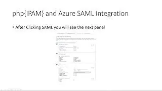 {php}IPAM Azure SAML Integration