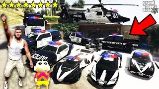 Franklin Stealing RARE POLICE VEHICLES in GTA 5 | SHINCHAN and CHOP