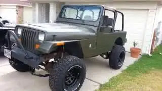 Jeep Wrangler YJ Project #6 Lift kit installed & new tires