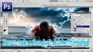 How to learn to make a thunder in adobe photoshop using filter effects