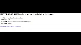 how to resolve no valid crumb was included in the request on jenkins container