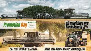 2x Fendt Ideal 10T | 2x Fendt 728 Black Beauty | HAWE ULW 3000 Black | Krampe RamBody 750 Black