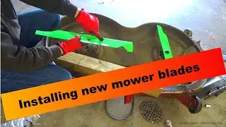 Installing new lawn mower blades