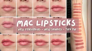 MAC Nude Lipstick Try-On & Swatches | Pinky Brown Nude Shades (Matte, Lustreglass, Sleek Satin)
