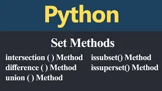25-Set Methods part one