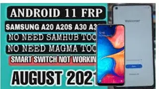 Samsung A20 A205f Android 11 Frp Bypass | All samsung android 11 frp bypass | A12,a50,a31,a32,a42