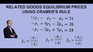 Related Equilibrium Prices using Cramer's Rule