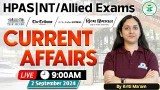 Himachal Daily Current Affairs Quiz & MCQ, 02nd September 2024 | HPAS/Allied/NT Current Affairs 2024