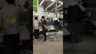 three chucks fiber laser pipe cutting machine in customer's factory