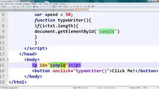 How to Make TypeWriter In HTML/JS
