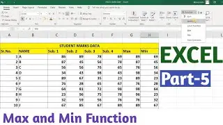 Max and Min Function in Excel | Excel tutorial for Beginners | How to find Max and Min in Excel.