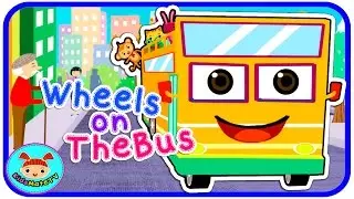 The Wheels On The Bus Go Round And Round ★ Nursery Rhymes ★ Kids Songs ★KidsMateTv★
