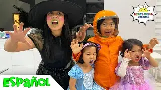 Truco o trato de Halloween en casa y bromas a papá con Ryans World