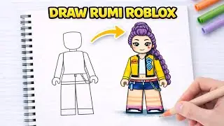 How to Draw Roblox Rumi | K-Pop Demon Hunters Easy Drawing for Kids