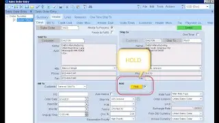Epicor ERP Using BPM to Hold the new Sales Order