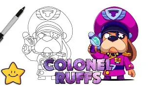 How To Draw Colonel Ruffs 🐶 | Brawl Stars | New Brawler | Step By Step