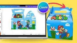 ¿Cómo crear cotillón cumpleaños Mario Bros en CANVA? Plantilla gratis